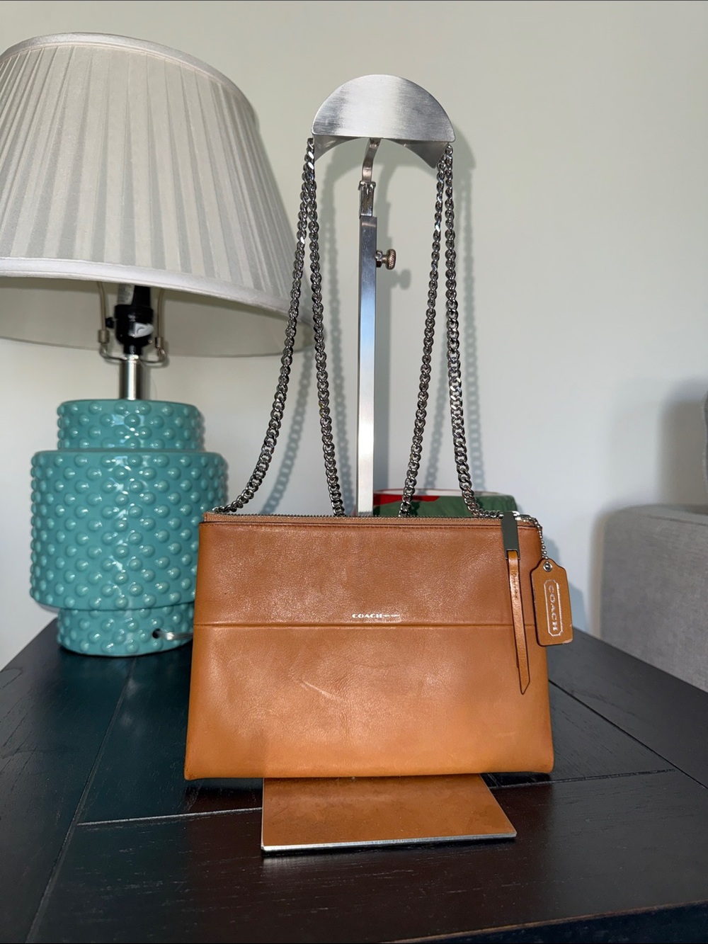 Coach vintage borough Crossbody in British tan color